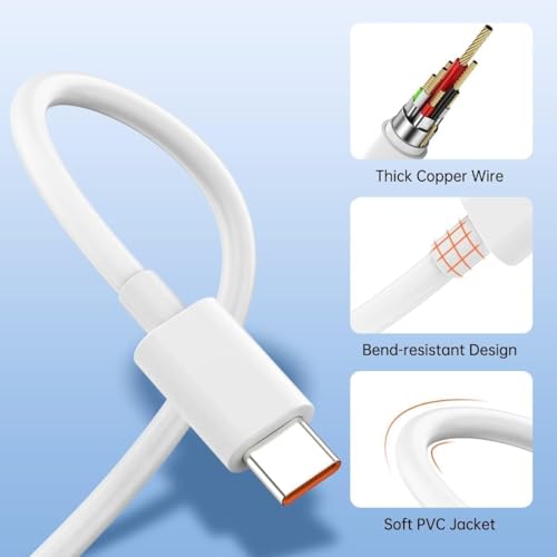 Image of Tecno 33W Flash Charge USB-A to Type-C Cable | Fast Charging & Data Sync | Compatible with Tecno Spark 10, Spark 9, Spark 8, Camon 20, Camon 19, Camon 18, Pova 5, Pova 4, Pova 3 & Other Type-C Devices