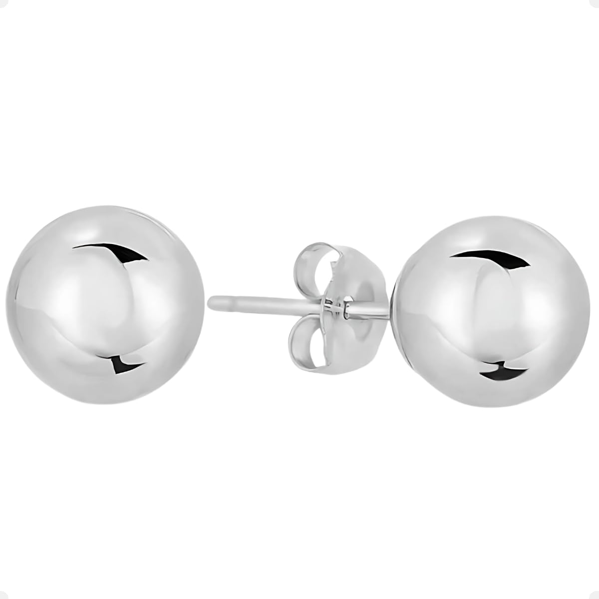 Brinco Feminino Bolinha 6mm em Prata 925 Hipoalergênica