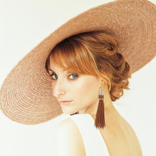 RechicGu 2x Western Earrings For Women Country Concert Pu Leather Long Tassles Stainless Steel Ear Hook Cowgirl Cowboy Bohemian Earrings Jewelry Set4