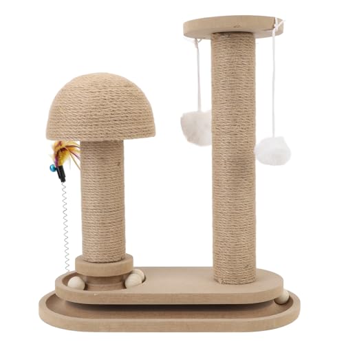 Rascador para gatos con estructura estable y juguete interactivo miniatura 1