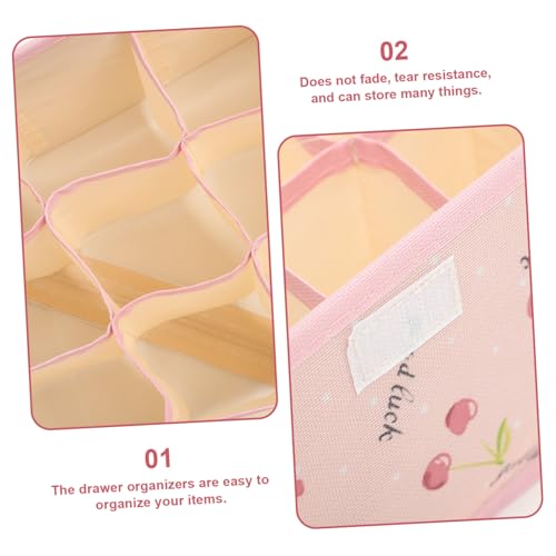 Gadpiparty 布製蓋付き折りたたみ下着収納ボックス 通気性オックスフォード素材 靴下仕切り付き 整理整頓用収納ケース 家用インナーオーガナ