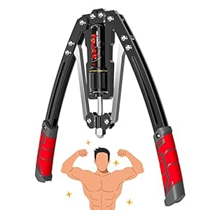 Twister Arm Exerciser, Adjustable 22-440lbs Hydraulic Power Exerciser, Home Chest Expander Biceps, Abdomen, Shoulder And Chest Muscle Strength Training, Upper Body Exercise for Men and Women (Red)