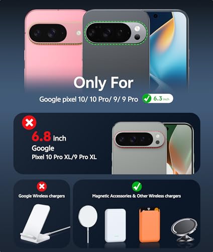 Coque pour Pixel 10 robuste avec béquille de qualité militaire et dos magnétique