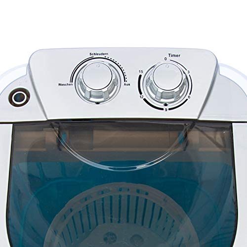 BluMill Mini-lader, wasmachine, met centrifuge, campingwasmachine tot 3 kg, klein en handig met draaggreep - Image 4