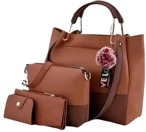 Image of Women Handbags Combo Pack of 4 - Gorgeous Ladies Purse & Sling Bag Set for Girls