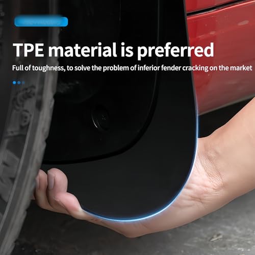 Pare-éclaboussures voiture avant et garde-boue compatible avec Tesla Model 3 2024 rouge