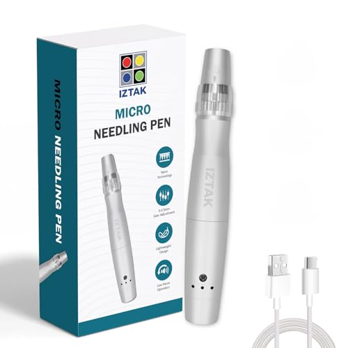 Image of Microneedling Pen Professional Derma Pen with Adjustable Needle Depth, 3 Speed Rechargeable Micro Needling Device for Acne Scars, Wrinkles, Hair Growth Skin Repair, & More