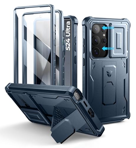 Dexnor pour Coque Samsung Galaxy S24 Ultra【Double Cadre Avant et Support】 avec CaméRa...