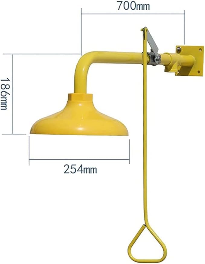 Estación de ducha y lavado de ojos de emergencia de acero inoxidable ABS montado en la pared de respuesta rápida de primeros auxilios, equipo de seguridad para el lugar de trabajo