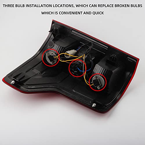 Dasbecan Right Passenger Side Tail Light With Bulb Compatible With Ford F150 F-150 2018 2019 2020 Rear Brake Lamp Replaces Jl3Z13405H #TOP6