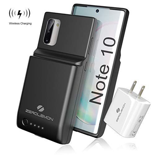 ZEROLEMON Galaxy Note 10 Battery Case 8600mAh, Qi Wireless Charging & Android Auto & Samsung Dex & Fast Charging Supported, UltraPower Extended Battery Charger Protective Case for Galaxy Note 10-Black