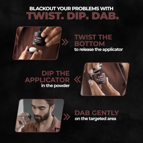 Image of Beardo Blackout Hair Powder 4g - Brown | Root Touch Up for Grey Hair | Instantly Covers Grey Roots, Beard Patches & Bald Spots | Thick Brown Fiber Hairline Powder | Highly Pigmented, Long-Lasting & Matte Finish | Root Cover-up