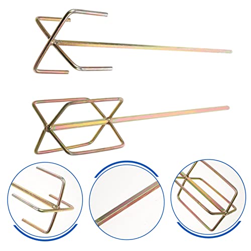 Mélangeur de peinture pour perceuse hexagonal et carré robuste 2 Pcs