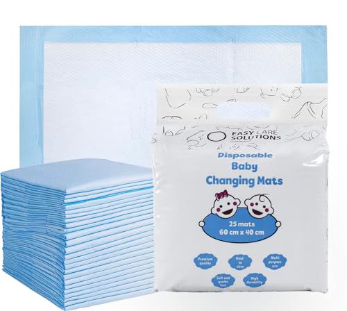 100 x Easy Care Solutions 60 x 40 cm | Portable Baby Changing Disposable Mats | for Babies and Toddlers | Potty Training Mats | 4 Packs of 25