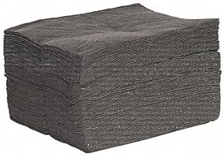 Absorbent Pad, Absorbs 20.8 gal. Universal, PK 100, Gray