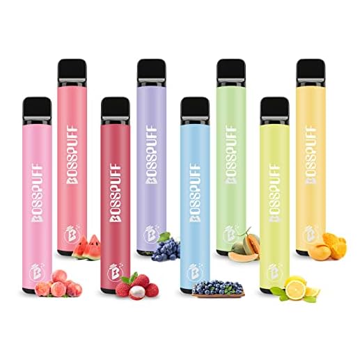 Vaper, BOSSPUFF Vaper Sin Nicotina 4800 caladas, Sabor Cigarrillo Electrónico Pod Desechable - Cigarrillo Electrónico 600*8 piezas