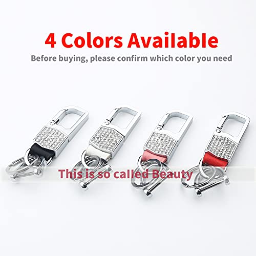 Key Chain Ring Clip Zircon Crystal Shiny Key Hanger, Car Keychain For Men And Women (Pink) #TOP2