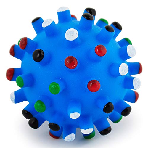 PSK PET MART Pack of 2 Pet Dog Puppy Thorny Ball Molar Teeth Cleaning Chewing Squeaky Sound Toy - Blue (B0919XYYTN) Amazon Price History, Amazon Price Tracker
