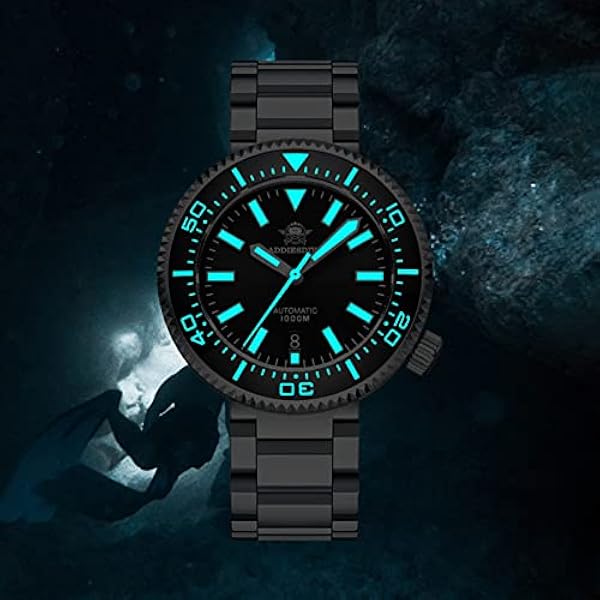 ADDIESDIVE Automatisk automatisk klocka för män, 1 000 m, vattentäta armbandsur med safirglas, rostfritt stålarmband/dykarklocka män ..