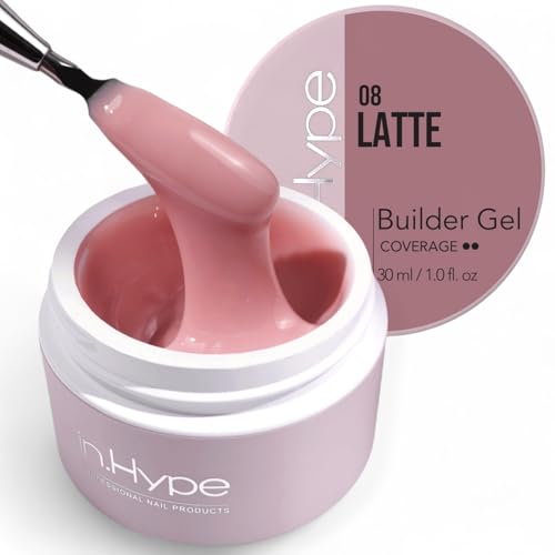 IN.HYPE UV/LED Camouflage Hard/Builder Gel for Nail Extension/Strengthening/Overlays (Latte #10)