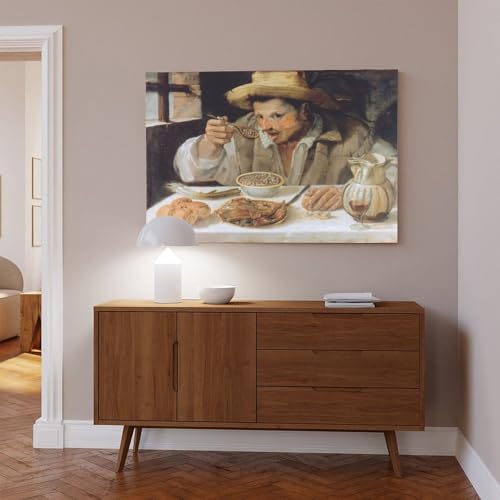 The Bean Eater Carracci impression sur toile pour rompre la monotonie