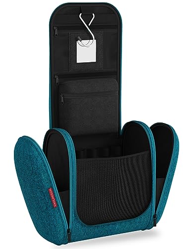 Noome Beauty Case Grande Da Viaggio: Con Gancio Appendino, 3 Scomparti, Trasparente (24x20x9 Cm)