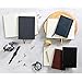 C.R. Gibson Large Charcoal Gray Leather Journal Notebook, 7.5'' W x 10.25'' L, 192 Pages