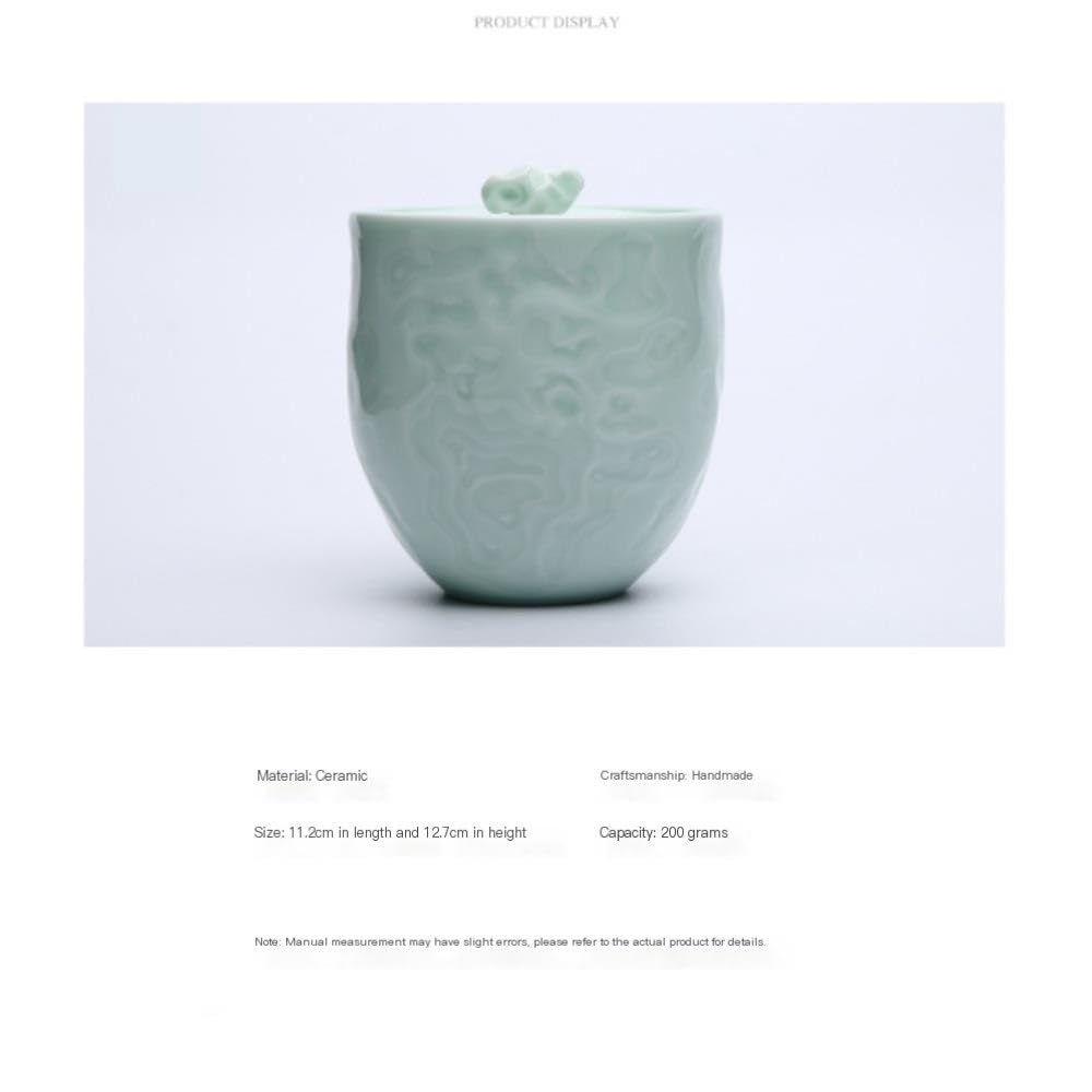 Ceramiczny pojemnik na herbatę, mały ceramiczny słoik z uszczelnionym zamknięciem, pojemnik na herbatę, zestaw do herbaty w stylu retro, pojedynczy słoik, duży pojemnik na herbatę