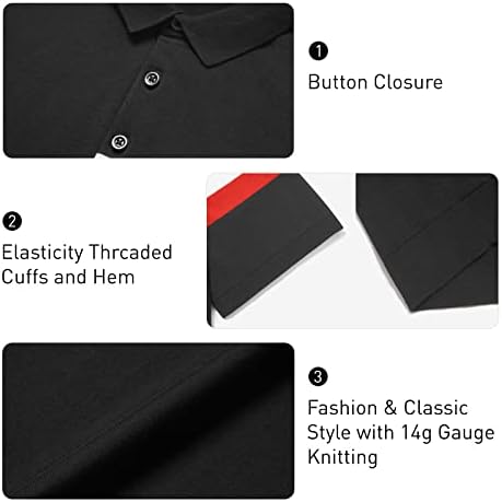 BREAK THE BOUND Men-Cotton-Polo Summer-Golf-Shirts Casual-Tee Knit-Striped - Short Sleeve Slim Fit 5 BREAK THE BOUND Men-Cotton-Polo Summer-Golf-Shirts Casual-Tee Knit-Striped - Short Sleeve Slim Fit