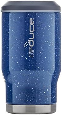 REDUCE Cold-1 Bottle/Can Cooler – This Can Beverage Cooler Keeps Skinny Cans & Beer Bottles Ice Cold, Ideal For Warm Days – Double Wall Vacuum Insulated Holder Is Sweat-Free – Blue Speckles
