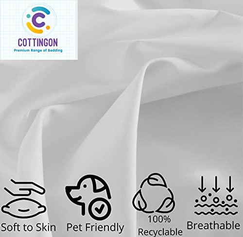 Image of Cottingon 4 Pieces Rv Bunk Bed Cot Sheets 28 X 75, Luxury Soft Microfiber Bed Set for Campers fits 6 to 10 Inches Deep Pocket Mattress, White