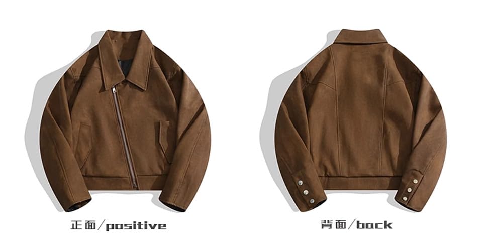 Men's Leather Jacket with Zipper Top3