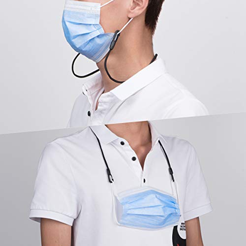 Hx Aurize Mask Extender Strap Extra Long Adjustable Black 4 Pcs #TOP2