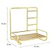KOOAAICCHI Jewelry Organizer Stand Metal Jewelry Rack with Acrylic Tray Necklace Storage Holder Fashionable Display Stand for Rings, Earrings & Bracelets (Gold)