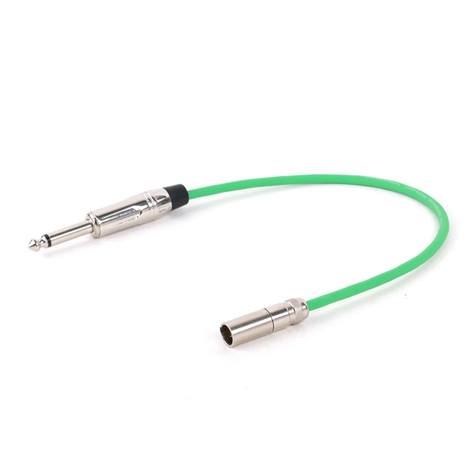 Kabel instrumentowy Kabel Przedłużający Do Gitary Basowej, 3-stykowy Mini Jack Żeński/męski 6,35 Mm 1/4" 0,3-30 M(Green,0.5M)