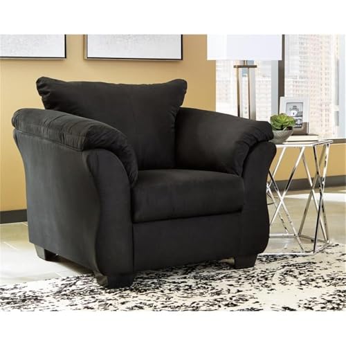 Sillón contemporáneo acolchonado negro miniatura 2