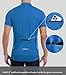 Spotti Men's Cycling Bike Jersey Short Sleeve with 3 Rear Pockets- Moisture Wicking, Breathable, Quick Dry Biking Shirt Blue