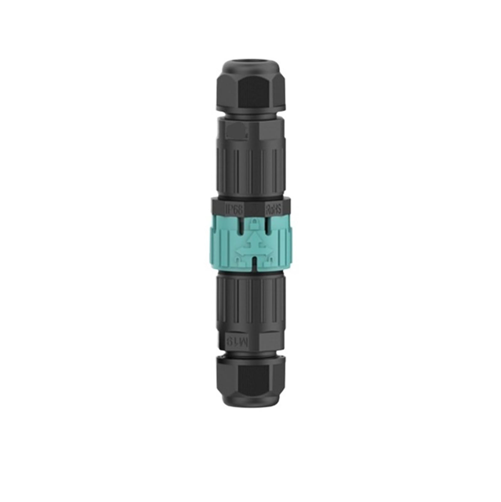 Conector M19 impermeable de 4 pines con sistema push-pull para cable de 7-10mm