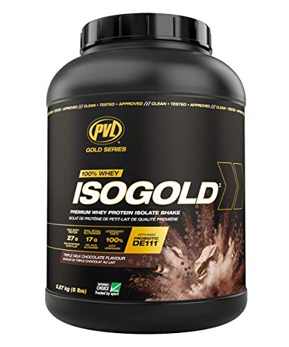 PVL ISOGOLD – Grass Fed - Premium Isolate 100% Whey Protein Shake – Enzyme Fortified - Triple Milk Chocolate - 2.27 kg