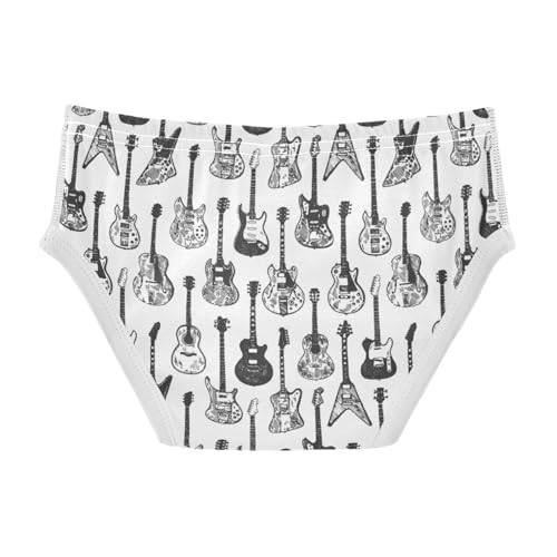 Boys' Exclusive Briefs Toddler Underwear 95% Combed Cotton Boxerbriefs 2T Guitar Pattern 102