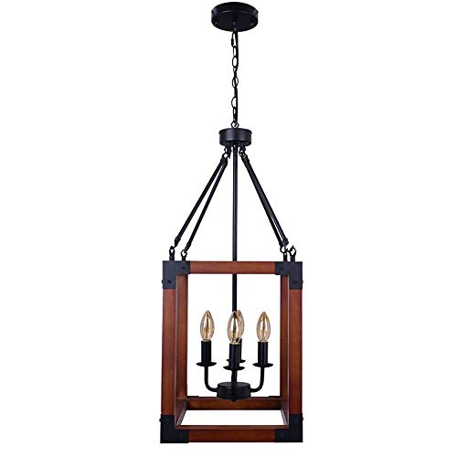 Lustre en bois massif rétro pour réchauffer l'ambiance froide d'un salon