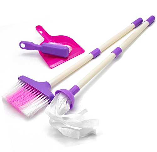 Little Treasures Mommy's Little Helper Toy Mini Sized Cleaning Play Set, Light-Weight