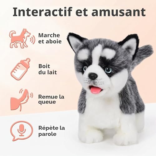 Husky de Sibérie électronique interactif et animé pour enfant - 2