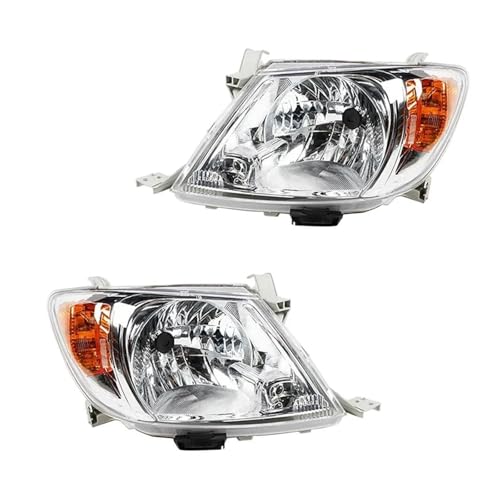 Feux Avants Auto pour Toyota pour HiLux Mk5 pour Pickup Hilux Vigo 2005-2010 Paire Lampes Frontales Ensemble Phares Gauche Et Droit sans Ampoule Projecteur...