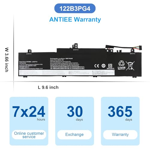 ANTIEE L22B3PG4 L22M3PG4 Laptop Batterie Compatible avec Len-ovo ThinkPad E14 Gen 5 Gen 6, E16 Gen 1 Gen 2 Series L22D3PG4 SB11K63023 L22X3PG4 SB11K63021 SB11K63026 SB11K63023 5B11K63020 11.31V 47Wh