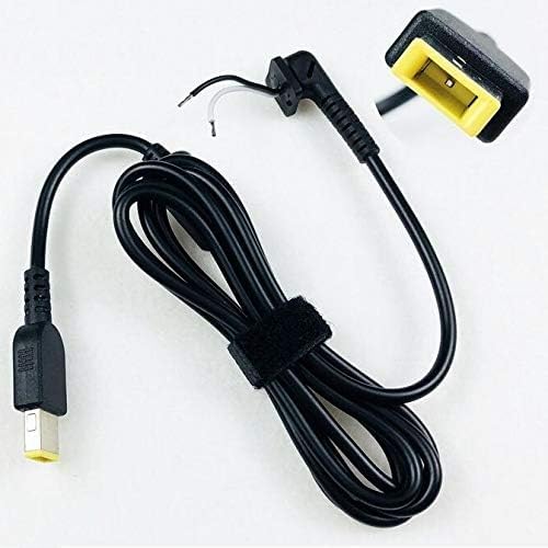 Image of DC Cable Cord to Repair 45|65w|90w |120w|130w|135w Adapter Charger Pin Size USB Slim Square Yellow pin DC Cable (1.5M) Compatible for Lenovo Laptop Charger Adapter