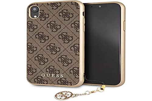Fundas Iphone 4 GUESS - Funda Trasera Original Guess Charms Hard Case 4G para iPhone XR - Marron