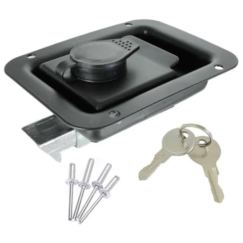 WJSKDQ 1pack Truck Tool Box Latchflush Mount Paddle Latch Tool Box Latches And Locks Latches Paddle Door Lock Stainless Steel Latch Handle Cover