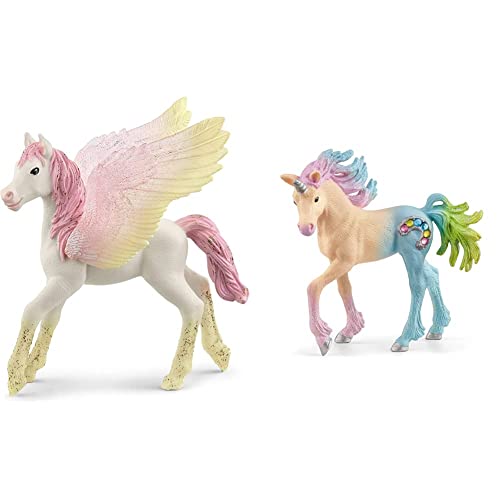 Bullyland Spielfigur Pegasus Fohlen – Handbemalt, Aus PVC-freiem Material