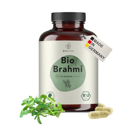 BIONUTRA® Gélules de Brahmi bio hautement dosées, 1200 mg/jour, c...